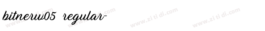 bitnerw05 regular字体转换 bitnerw05 regular字体转换